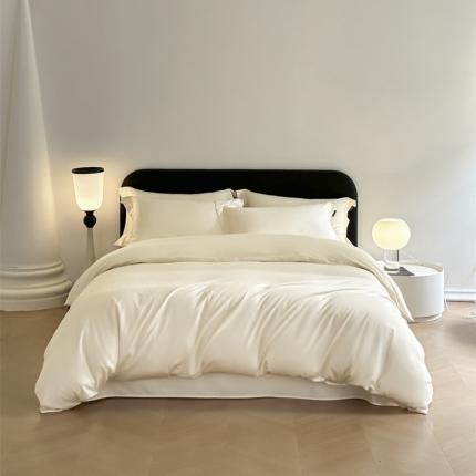 618家纺 2023新款100支北欧长绒棉单被套 纯色元气白桃