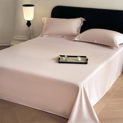 618家纺 2023新款100支北欧长绒棉单床单 纯色虾粉