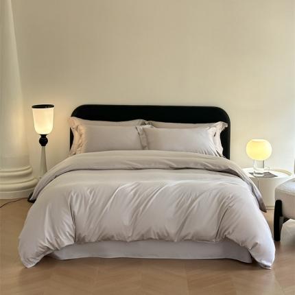 618家纺 2023新款100支北欧长绒棉单被套 纯色月光灰