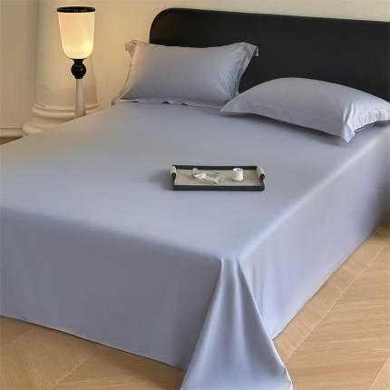 618家纺 2023新款100支北欧长绒棉单床单 纯色灰蓝