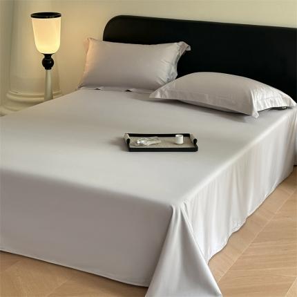 618家纺 2023新款100支北欧长绒棉单床单 纯色月光灰