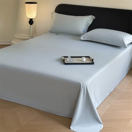 618家纺 2023新款100支北欧长绒棉单床单 纯色冰蓝