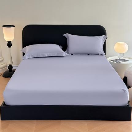 91家纺网 家纺一手货源 找家纺 618家纺 2023新款100支北欧长绒棉单床笠 紫灰