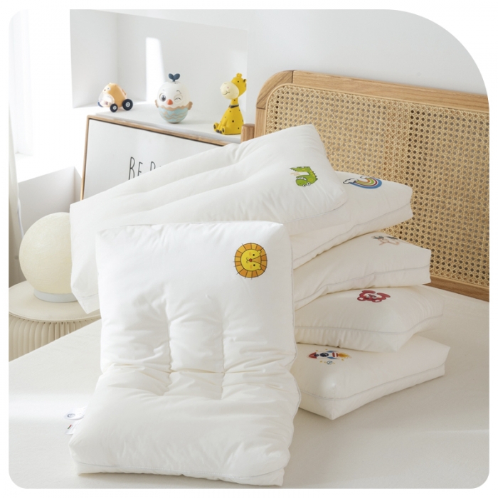 91家纺网 家纺一手货源 找家纺 唯爱品 2026新款60S全棉A类无荧光卡通云柔枕枕头枕芯 记忆枕源头工厂 40*60cm/只 彩虹学生云柔枕