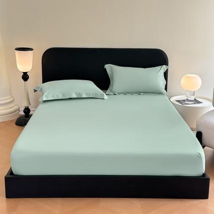 618家纺 2023新款100支北欧长绒棉单床笠 奶油绿