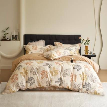 91家纺网 家纺一手货源 找家纺 希文 2023新款全棉生态磨毛四件套 暖阳