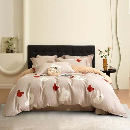 91家纺网 家纺一手货源 找家纺 （总）希文 2023新款全棉生态磨毛四件套