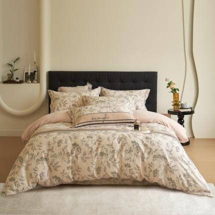 91家纺网 家纺一手货源 找家纺 希文 2023新款全棉生态磨毛四件套 枝繁叶茂