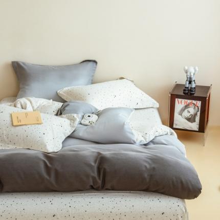 91家纺网 家纺一手货源 找家纺 （总）印季 2024新款渐变过江寒混纺磨毛四件套