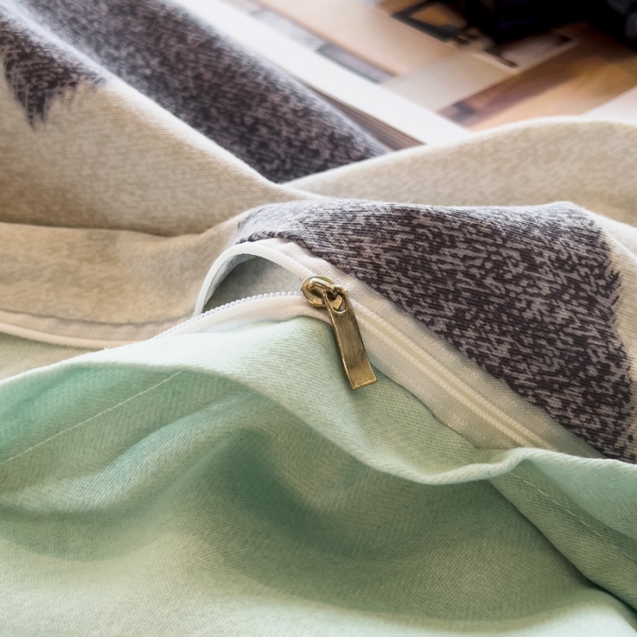 91家纺网 家纺一手货源 找家纺 印季家纺 2024新款全棉印花加厚混纺磨毛四件套 简约时代