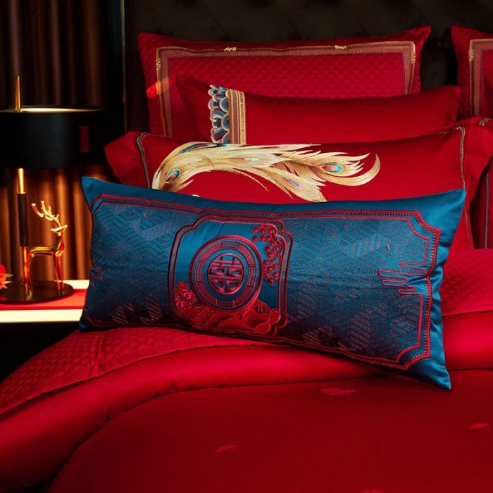 91家纺网 家纺一手货源 找家纺 （总）缔缦 2023新款100s全棉长绒棉刺绣四件套婚庆