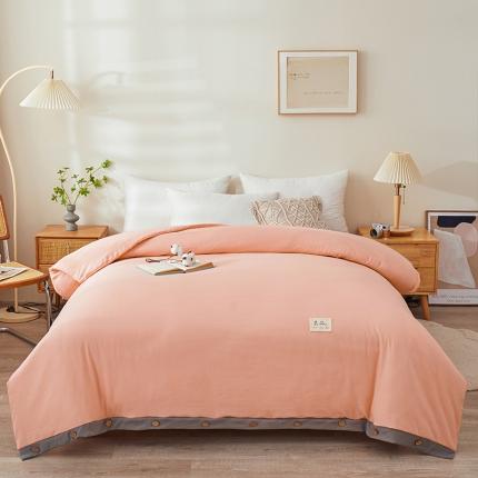 91家纺网 家纺一手货源 找家纺 熙宴 2023纽扣款棉麻可拆卸棉花被 纽扣款-浅粉