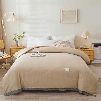 91家纺网 家纺一手货源 找家纺 （总）熙宴 2023纽扣款棉麻可拆卸棉花被