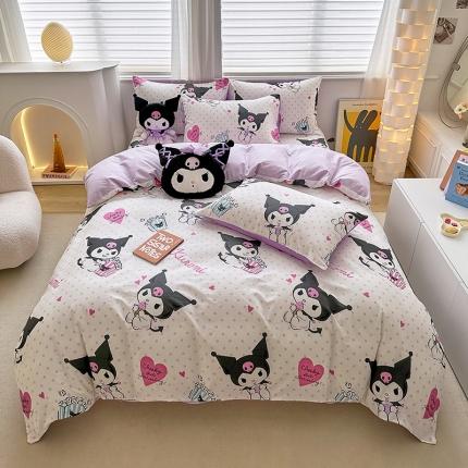 91家纺网 家纺一手货源 找家纺 （总）爱丽丝 2024新款KT猫 三丽鸥全棉四件套套件系列