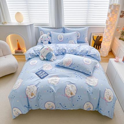 91家纺网 家纺一手货源 找家纺 （总）爱丽丝 2024新款KT猫 三丽鸥全棉四件套套件系列