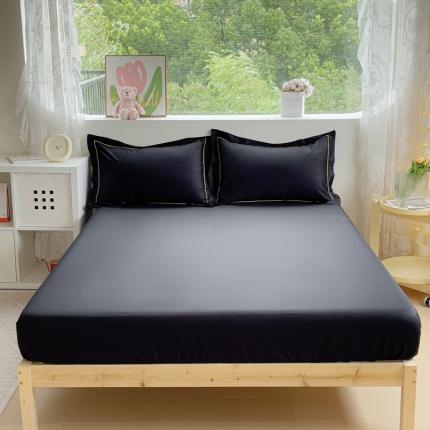 91家纺网 家纺一手货源 找家纺 （总）2025床笠全棉纯色床笠双拼简约床笠三件套可定制