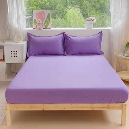 91家纺网 家纺一手货源 找家纺 （总）2025床笠全棉纯色床笠双拼简约床笠三件套可定制