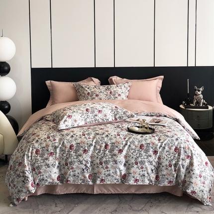 91家纺网 家纺一手货源 找家纺 红馆 2003新款轻奢高支棉臻品100支数码印花四件套--简约款 贝琳达