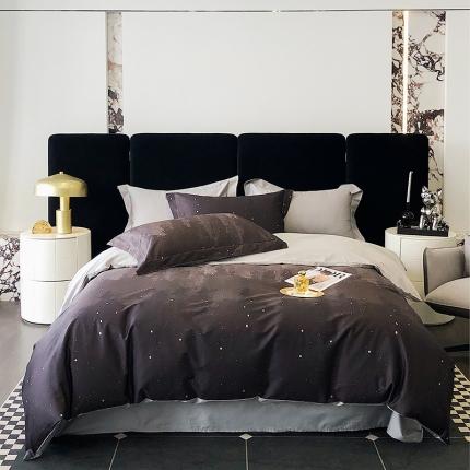 91家纺网 家纺一手货源 找家纺 红馆 2003新款轻奢高支棉臻品100支数码印花四件套--简约款 魅影