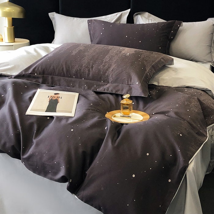 91家纺网 家纺一手货源 找家纺 红馆 2003新款轻奢高支棉臻品100支数码印花四件套--简约款 魅影