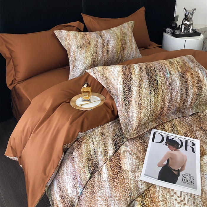 91家纺网 家纺一手货源 找家纺 红馆 2003新款轻奢高支棉臻品100支数码印花四件套--简约款 时空