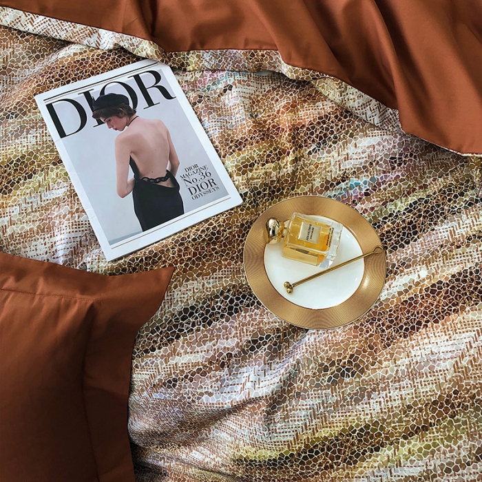 91家纺网 家纺一手货源 找家纺 红馆 2003新款轻奢高支棉臻品100支数码印花四件套--简约款 时空