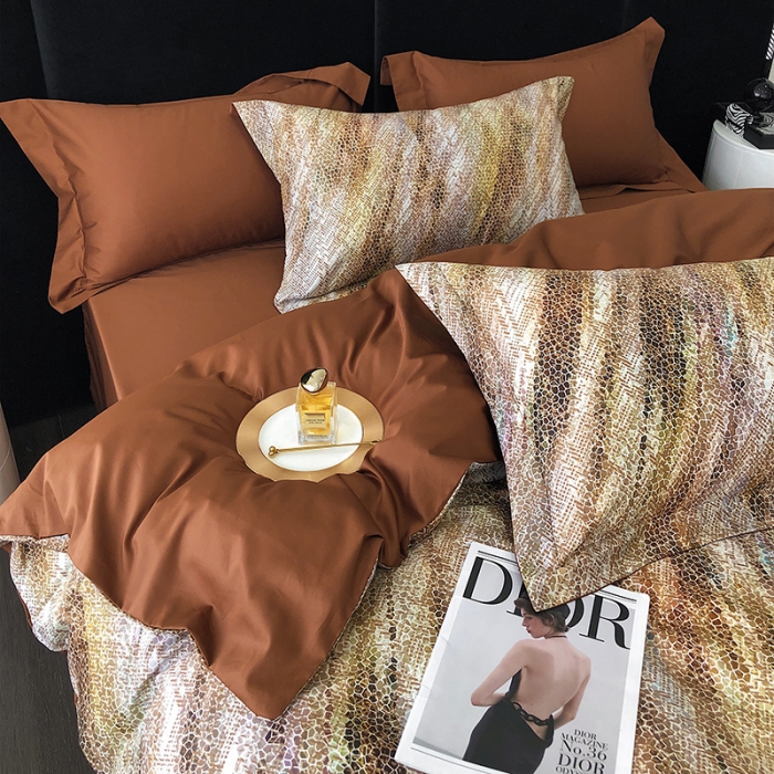 91家纺网 家纺一手货源 找家纺 红馆 2003新款轻奢高支棉臻品100支数码印花四件套--简约款 时空