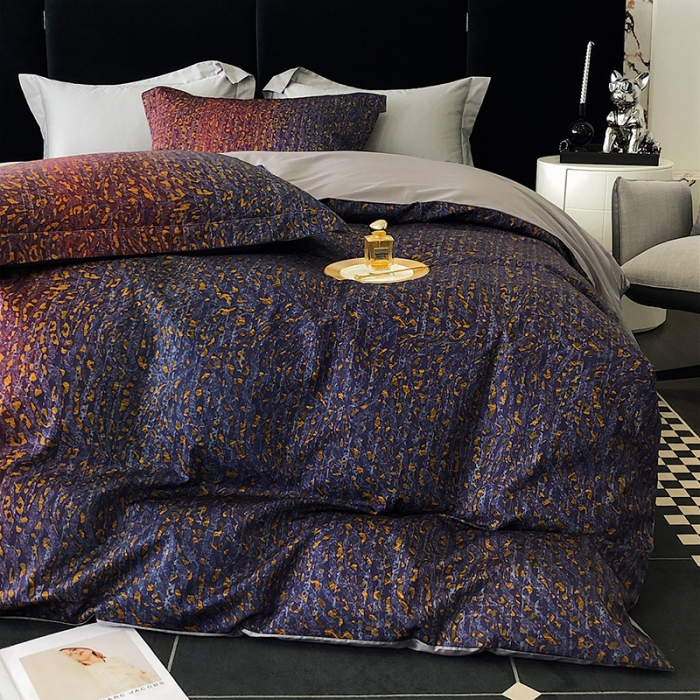 91家纺网 家纺一手货源 找家纺 红馆 2003新款轻奢高支棉臻品100支数码印花四件套--简约款 长野