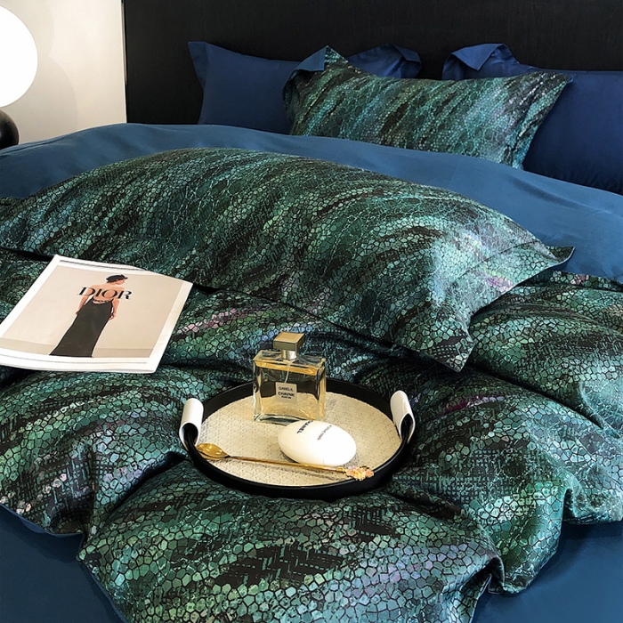 91家纺网 家纺一手货源 找家纺 红馆 2003新款轻奢高支棉臻品100支数码印花四件套--简约款 宙斯