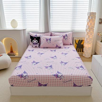 91家纺网 家纺一手货源 找家纺 爱丽丝 2024新款正版授权三丽鸥全棉单品床笠系列 萌妞