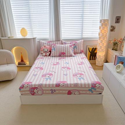 爱丽丝 2024新款正版授权三丽鸥全棉单品床笠系列 甜甜美乐蒂