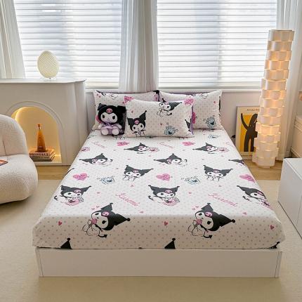 爱丽丝 2024新款正版授权三丽鸥全棉单品床笠系列 甜筒库洛米