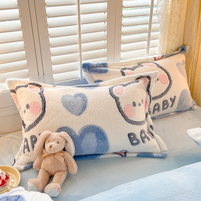 91家纺网 家纺一手货源 找家纺 川悦生活 2023新款立体雪花绒四件套 可爱熊