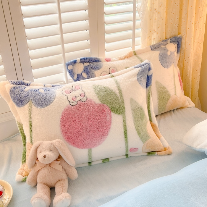 91家纺网 家纺一手货源 找家纺 川悦生活 2023新款立体雪花绒四件套 哈桑花-蓝