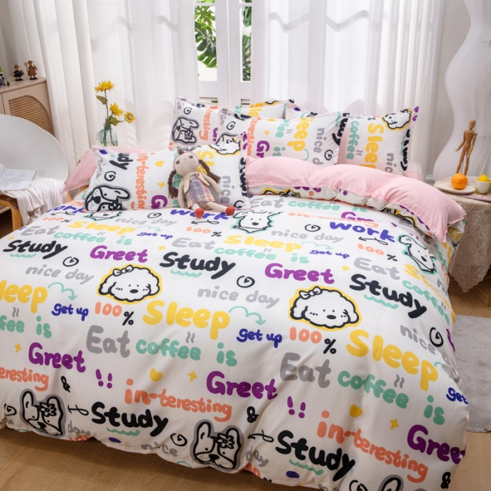 91家纺网 家纺一手货源 找家纺 2023新款亲肤棉美棉芦荟棉四件套美棉（8月）新花色 泰酷啦