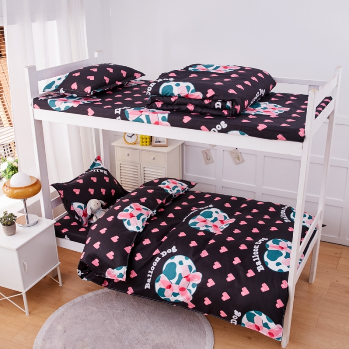 91家纺网 家纺一手货源 找家纺 2023新款亲肤棉美棉芦荟棉三件套美棉（8月）学生宿舍床 气泡狗