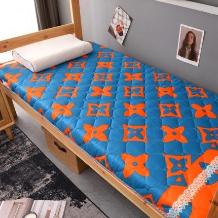 张先生2024水洗棉印花加厚床垫学生款 蜜橙