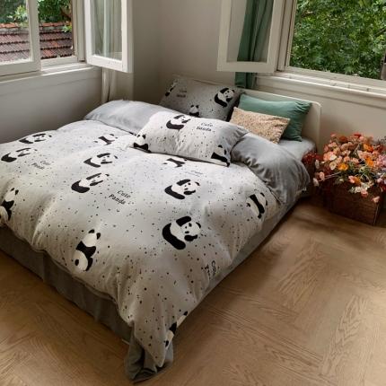 91家纺网 家纺一手货源 找家纺 花沐 2023新款冬季复古小法式牛奶绒四件套 花花同学