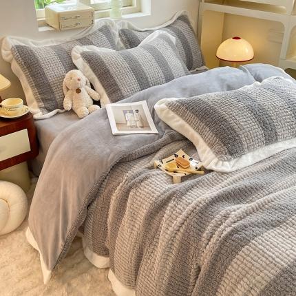 91家纺网 家纺一手货源 找家纺 （总）绒世界 2024新款泰迪绒兔绒牛奶绒四件套