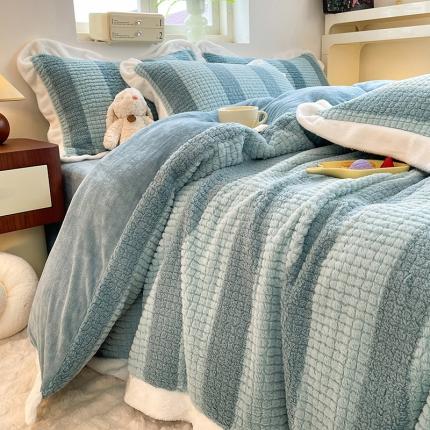 91家纺网 家纺一手货源 找家纺 （总）绒世界 2024新款泰迪绒兔绒牛奶绒四件套