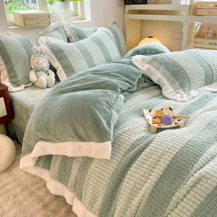 91家纺网 家纺一手货源 找家纺 （总）绒世界 2024新款泰迪绒兔绒牛奶绒四件套