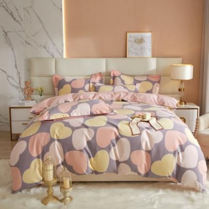 91家纺网 家纺一手货源 找家纺 （总）名佰蕙2023新款铂金加厚磨毛四件套-清新花卉系列