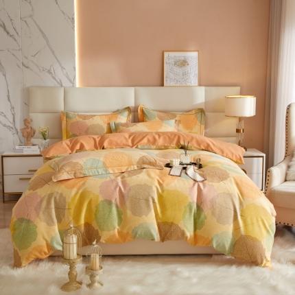 91家纺网 家纺一手货源 找家纺 （总）名佰蕙2023新款铂金加厚磨毛四件套-清新花卉系列