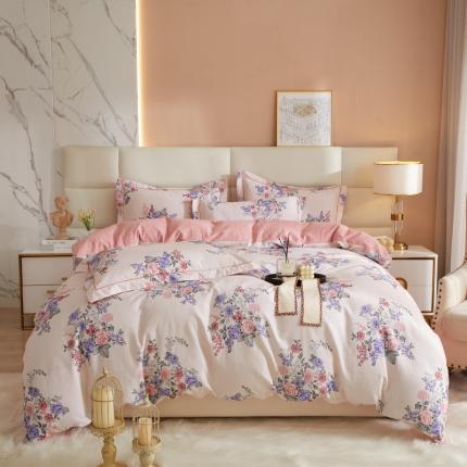 91家纺网 家纺一手货源 找家纺 （总）名佰蕙2023新款铂金加厚磨毛四件套-清新花卉系列