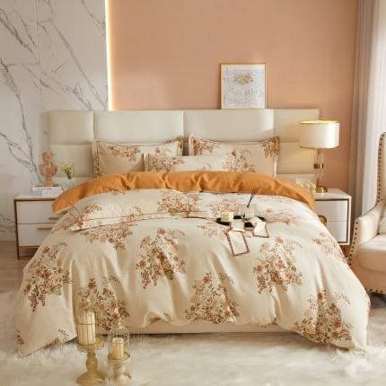 91家纺网 家纺一手货源 找家纺 （总）名佰蕙2023新款铂金加厚磨毛四件套-清新花卉系列