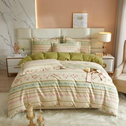 91家纺网 家纺一手货源 找家纺 （总）名佰蕙2023新款铂金加厚磨毛四件套-清新花卉系列