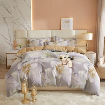 91家纺网 家纺一手货源 找家纺 （总）名佰蕙2023新款铂金加厚磨毛四件套-清新花卉系列