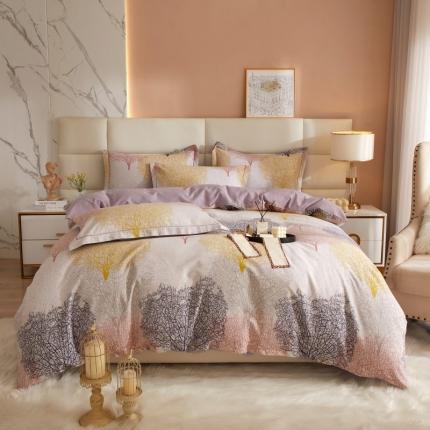 91家纺网 家纺一手货源 找家纺 （总）名佰蕙2023新款铂金加厚磨毛四件套-清新花卉系列