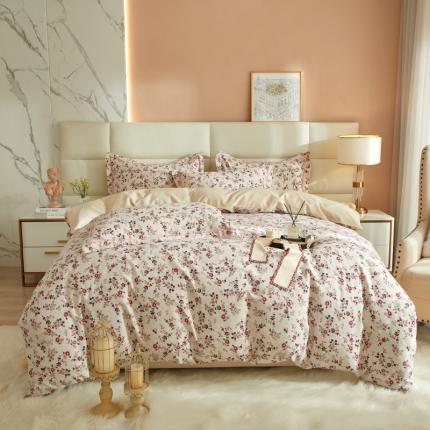 91家纺网 家纺一手货源 找家纺 （总）名佰蕙2023新款铂金加厚磨毛四件套-清新花卉系列