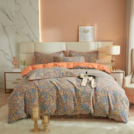 91家纺网 家纺一手货源 找家纺 （总）名佰蕙2023新款铂金加厚磨毛四件套-清新花卉系列